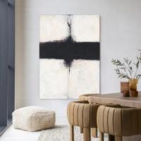 Urban Cotton Wandkleed 'Abstract 3' 80 x 110cm in Frame - black