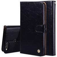 Spelen voor Huawei Honor 7 X Business Style olie Wax textuur horizontale Flip lederen draagtas met houder & kaartsleuven & Wallet(Black)