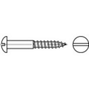 TOOLCRAFT TO-5446779 Bolkop houtschroeven 6 mm 70 mm Sleuf DIN 96 Messing 100 stuk(s)