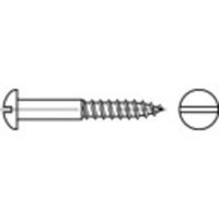 TOOLCRAFT TO-5446779 Bolkop houtschroeven 6 mm 70 mm Sleuf DIN 96 Messing 100 stuk(s)