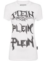 Philipp Plein t-shirt en coton à logo strassé - Blanc - thumbnail