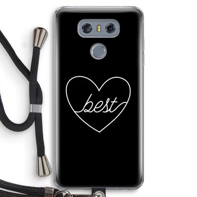 Best heart black: LG G6 Transparant Hoesje met koord