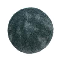 Tapeso Rond hoogpolig vloerkleed velvet - Posh blauw - 200 cm rond