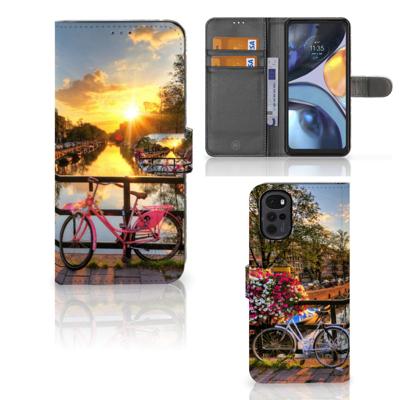 Motorola Moto G22 | Flip Cover | Amsterdamse Grachten | Portemonnee hoesje