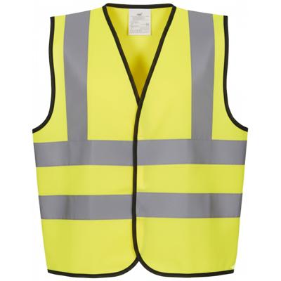 Veiligheidshesje / vestje voor kinderen - geel - maat L - met reflectie - reflectievest - veiligheid