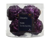 Dennenappel glas d5h7 cm vijg 6 st Decoris - Decoris Dennenappel glas d5h7 cm vijg 6 st Decoris - Decoris