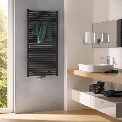 Handdoekradiator HSK Line Plus| 60x121.5 cm | CV en/of electrische werking | Grafiet-zwart