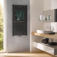 Handdoekradiator HSK Line Plus| 60x121.5 cm | CV en/of electrische werking | Grafiet-zwart
