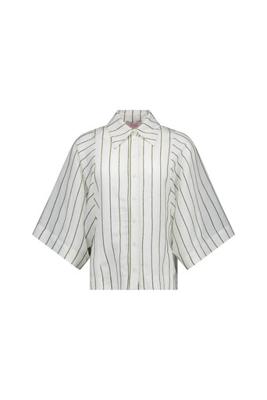 Fabienne stripe blouse - offwhite/new army - 13644 Fabienne stripe blouse - offwhite/new army - 13644