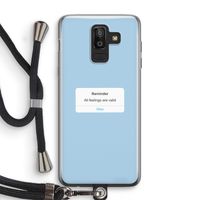 Reminder: Samsung Galaxy J8 (2018) Transparant Hoesje met koord