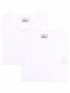 Vivienne Westwood lot de deux t-shirts Orb à logo imprimé - Blanc