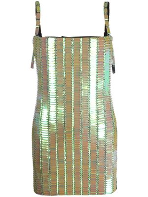 The Attico robe courte à paillettes - Vert