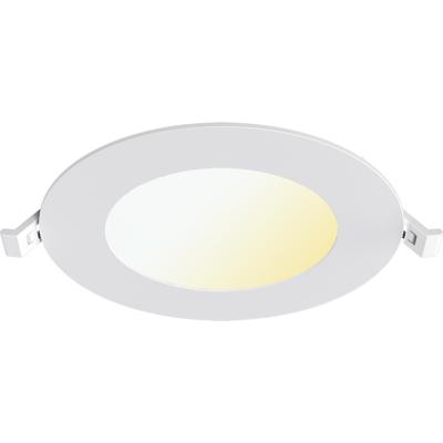LED Downlight Inbouwspot - Brinton Thin - 6W 470lm 120° Bundelhoek - Aanpasbare Lichtkleur 3000K-4000K-6500K - IP40 - Rond - Wit - Ø128mm Buitenmaat - Ø110mm Zaagmaat