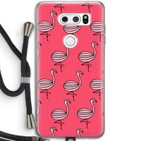 Flamingo: LG V30 Transparant Hoesje met koord