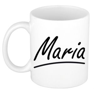 Naam cadeau mok / beker Maria met sierlijke letters 300 ml