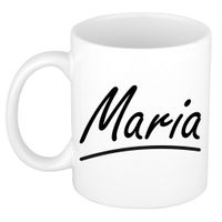 Naam cadeau mok / beker Maria met sierlijke letters 300 ml