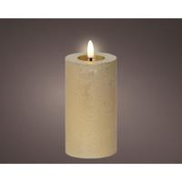 LED Kaars wax goud Ø7xH15cm