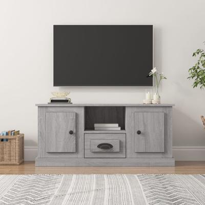 Tv-meubel 100x35,5x45 cm bewerkt hout grijs sonoma eikenkleurig