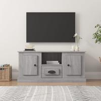 Tv-meubel 100x35,5x45 cm bewerkt hout grijs sonoma eikenkleurig - thumbnail