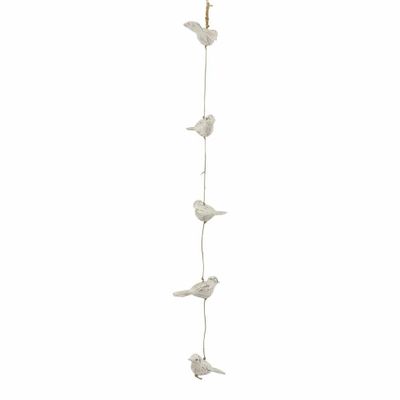 Mobile Houten Vogels Wit