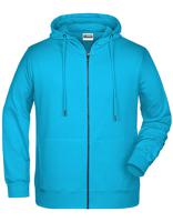 James & Nicholson JN8026 Men´s Zip-Hoody - /Turquoise - 3XL