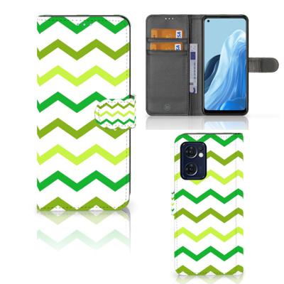 OPPO Find X5 Lite | Reno 7 5G | Telefoon Hoesje | Zigzag Groen