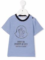 Moncler Enfant t-shirt à logo imprimé - Bleu