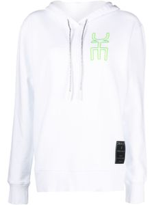 DRHOPE hoodie en coton à logo brodé - Blanc