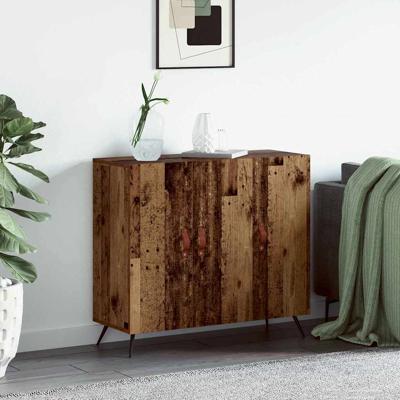 Dressoir Bruin 90 x 34 x 80 cm Bewerkt hout