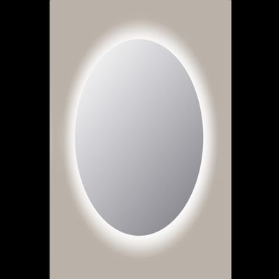 Spiegel Ovaal Sanicare Q-Mirrors 140x90 cm PP Geslepen LED Cold White Met Sensor Sanicare