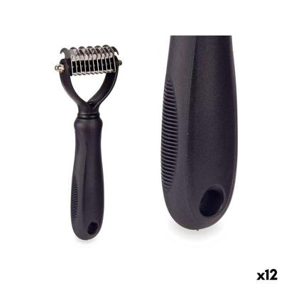 Hondenborstel Mascow Zwart Siliconen 6,5 x 17 x 3 cm 12 Stuks