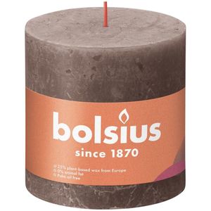 Bolsius Rustik Shine kaars Cylinder Taupe 1 stuk(s)