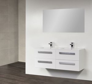 Badkamermeubel Exclusive Pisa 120 cm (4 lades, 2 uitsparing) Wit
