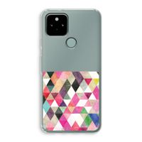 Gekleurde driehoekjes: Google Pixel 5 Transparant Hoesje
