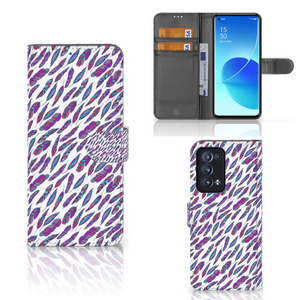 OPPO Reno 6 Pro Plus 5G Telefoon Hoesje Feathers Color