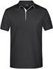 James & Nicholson JN726 Men´s Polo Single Stripe - Black/White - S