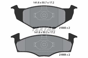 Remblokkenset, schijfrem TEXTAR, u.a. für VW, Seat, Skoda