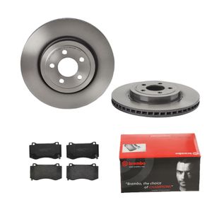 Remmenset, remschijf BREMBO, Remschijftype: Binnen geventileerd, Inbouwplaats: Vooras, u.a. für Chrysler, Dodge