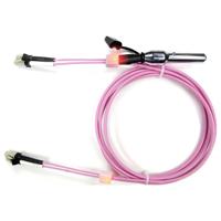 saCon glasvezel LED patchkabel duplex 50/125µm OM4, LC/SC , violet, 3 m