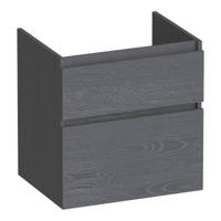 Brauer Delight - Onderkast - 60 cm - met 2 Softclose Lades Greeploos en 1 Sifon Uitsparing - Timber Grey