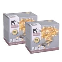 Kerstverlichting - set 2x st. - warm wit - 14,5 m - 192 leds