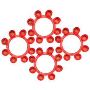 Speelgoed plaffertjes 8 schots - 72x ringen - voor plaffer pistool/revolver