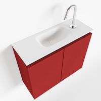 Toiletmeubel Mondiaz Ture | 60 cm | Meubelkleur Fire | Eden wastafel Talc Midden | 1 kraangat