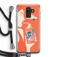 Peach please!: Samsung Galaxy J8 (2018) Transparant Hoesje met koord