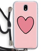 Hartje: Samsung Galaxy J5 (2017) Transparant Hoesje met koord