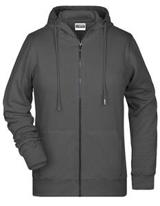 James & Nicholson JN8025 Ladies´ Zip-Hoody - /Graphite-(Solid) - 3XL