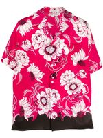 Valentino Garavani chemise fleurie à manches courtes - Rose