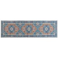 Beliani-RITAPURAM-Laagpolig vloerkleed-Blauw-60 x 200 cm-Polyester - thumbnail