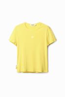 Basic T-shirt met hart - YELLOW - M