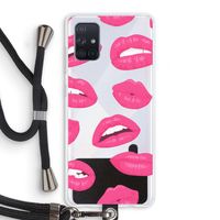Bite my lip: Samsung Galaxy A71 Transparant Hoesje met koord